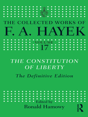 cover image of The Constitution of Liberty